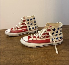 Converse all star high top American flag USA shoes kids 2 cl