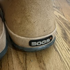 Bogs K RNBT GLITTER Waterproof Glitter Beige Youth Rain Boots Size 6, Euro 39