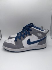 Nike Kids Mid-Top Sneakers – White, Gray & Blue Size 3y
