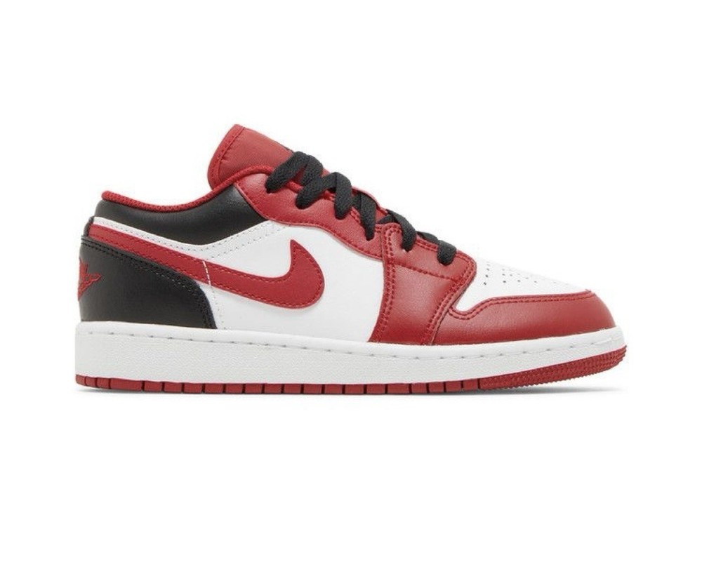 NEW Jordan 1 Low Bulls Reverse Black Toe Chicago Red Retro 553560-163 Size 4.5