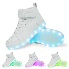 Kids LED Light Up Shoes Cool Boys Girls Luminous Flashing Trainers Sneakers Gift
