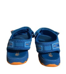 Lily & Dan Kids Blue & Orange Adjustable Strap Sandals US Size 7/8