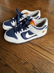 Nike Dunk Low size 4Y Shoe Sneaker Grey/Midnight Navy/Summit UV FB9109-002