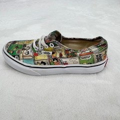 Vans X Peanuts Authentic Sneakers Comics Kids Size 3Y Shoes Snoopy Charlie Brown