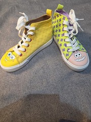 Size 3-SpongeBob & Patrick Ground Up Shoes Hi Top Sneakers Youth
