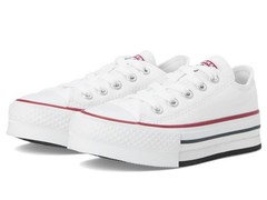 Converse Boys‘ Chuck Taylor All Star Eva Lift Platform Shoes – White/Garnet/Navy