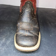 Durango Boots Youth Sz 11 M Brown Leather Buckaroo Cowboy Western