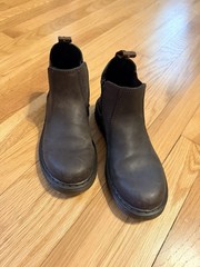 YOUTH Doc Martens 2976 Wildhorse Chelsea Boots Dark Brown Size 3