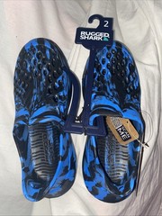 Rugged Shark Kids Size 2 Black/blue Multicolor Clog Water Shoe