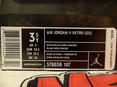Air Jordan 11 Retro (GS) „2011 Concord“ White/Black-Dark Concord 378038 107