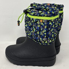 Kids‘ Bogs Snow Shell Boot Digital Maze Black Blue Green Size 10 Kids US