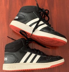 Adidas HOOPS MID 2.0 K Unisex Kids FY7009 US Size 6 Shoes Black Red White