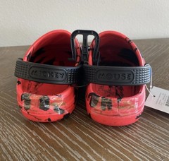 Disney Mickey Mouse Toddlers Red Clogs Slides Back Strap Shoes Unisex Size 9-10