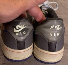 Nike Air Force 1 Dunk Smash Just Do it Gray Sneakers Sport Shoes Kid’s Sz Y4 EUC