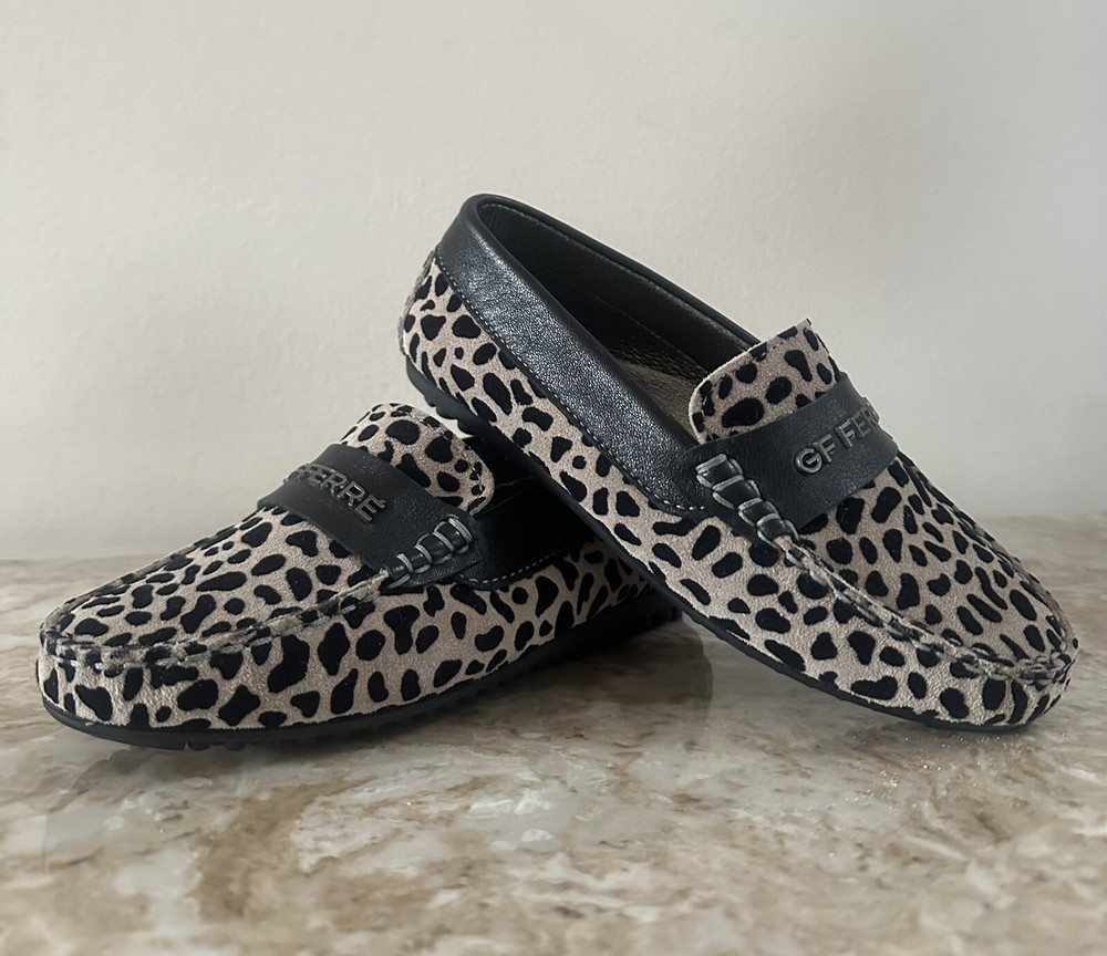 New Authentic GIANFRANCO FERRE Signature Unisex Loafers 30 ITALY, 12.5 USA
