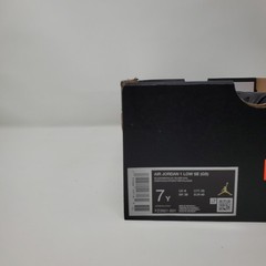 Air Jordan 1 Low SE GS Black Metallic Silver FZ3921-001 Youth Size 7Y