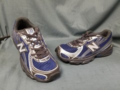 New Balance 740 Bungee Lace Sneakers P74059B Blue/Black Kids Size 1.5 NEW IN BOX