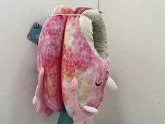 Squishmallow Trinity Pink Dino Ultra Soft Indoor Kids Soft Comfy House Slippers