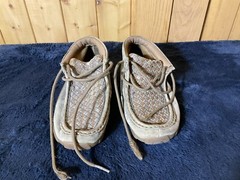 Twisted X Youth 13M Driving Bomber Tan Basketweave Mocs YDM0030 Leather