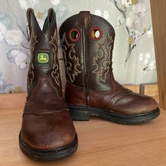 John Deere Johnny Popper Western Round Toe Boots JD2164: Youth / Childs 11M