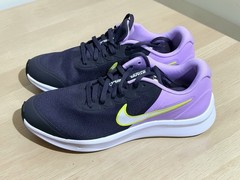 Nike Star Runner 3 GS Purple Lilac White Black Sneakers Youth Size 6.5 NWOB