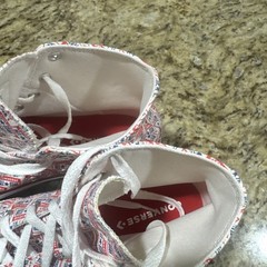Converse Chuck Taylor All Star Junior 5 Hi Top Red Logo Print Unisex Cpix