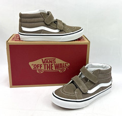 Vans Sk8-Mid Reissue V Sneaker Skate Shoes Theory Walnut Sz 2.0 Youth NIB