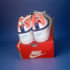 Nike Court Borough Low 2 GS, White/Dark Purple Dust 6 Youth, 7.5 Women’s Shoes