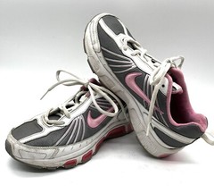 Nike T Run 4 GS Kids Size 5Y 443990 100 White/Pink Good Condition