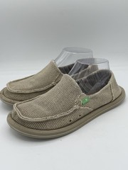 Sanuk Vagabond Sidewalk Surfer Tan Surfing Shoes Size 4