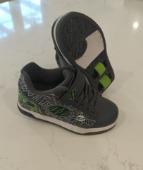Heelys Dual Up X2, YTH13C Green Grey Spiderweb Shoes Roller Skates