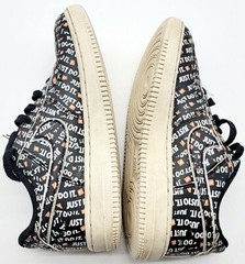 Nike Air Force 1 LV8 Kids Just Do It Black White Orange AT2976 001 Size 3y