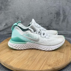 Nike Epic React Flyknit 2 Shoes Youth Size 4.5Y White Teal Running AQ3243-034