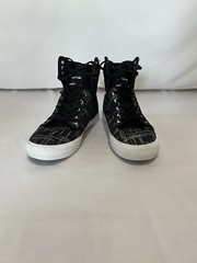 SUPRA MUSKA 001 Kids Black/White Canvas High Top Shoes Size 5 1/2