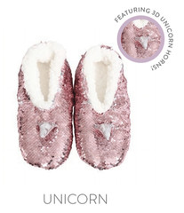 ~❤️~SPLOSHIES Kids Fluffy Foot Pals Unicorn Girls Pink Birthday Gift Slippers