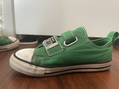 Converse All StarHook & Loop Low Top Green Sneaker Boys US Toddler 10 Preschool