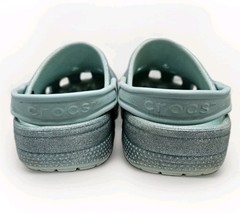 Crocs Classic Blue Glitter Size J1 Junior Clogs Shoes Sandals