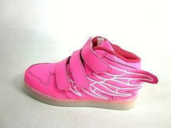 Ukris LED Light up Shoes USB Flashing Sneakers Kids Pink US Size 12.5 M, Eur 31