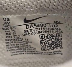 Nike Big Kids Court Legacy Next Nature Shoes White/Black Desert Ochre Size 4Y