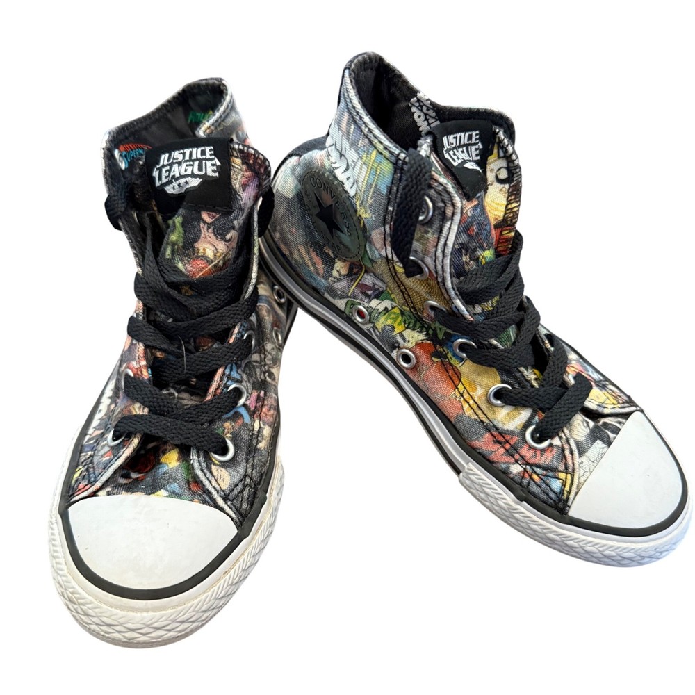 Converse Chuck Taylor All Star Justice League High Top Youth Size 1 Comic Print