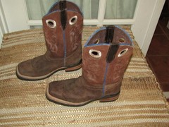 Veretta Kids Brown Leather Western Wear Cowboy Square Toe Boot Size 1 Mex 21