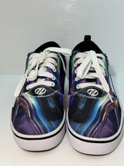 Heelys Pro 20 Prints Black Galaxy Youth Size 6 Women Size 7 EUC With Attachments