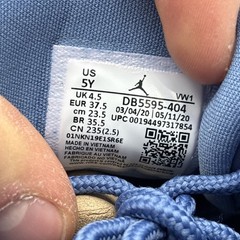 Jordan 12 Retro Indigo Navy White Athletic Shoes Size 5 Youth (GS) DB5595-404