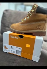 Timberland Juniors Premium DBL Wheat Nubuck,Genuine Leather~US 4 M~EUR 35~12909