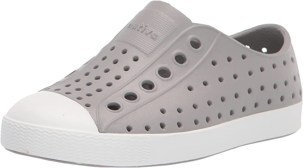 Native Jefferson Child Slip-On Regular Sneakers, Pigeon Grey/Shell White, C6 M
