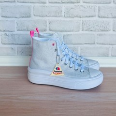 ❤️Converse Chuck Taylor All Star Move Sz 5.5 Big Kid Shoes Sparkle Gray A06332C