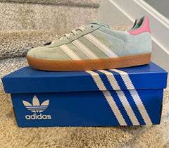 adidas Gazelle J Sneaker Unisex Kids 6.5 Green/White/Pink IG9152