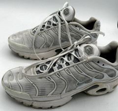 Nike Air Max TN Plus 655020-191 White Running Shoes Sneakers Size 5Y/6.5 Women