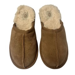UGG Keegan Slide Slipper Chestnut Suede Shearling Slip On Shoes Kids Size 1 US