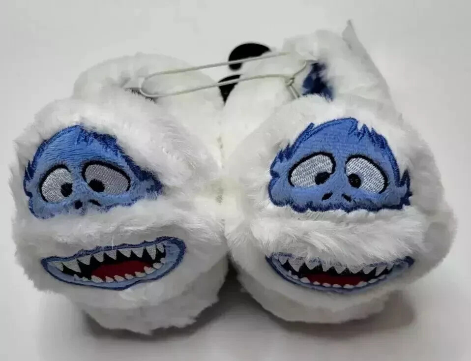 Abominable Snowman Kids Size 5-6 Slipper 3d Head Face Rudolph Yeti Winter Warm